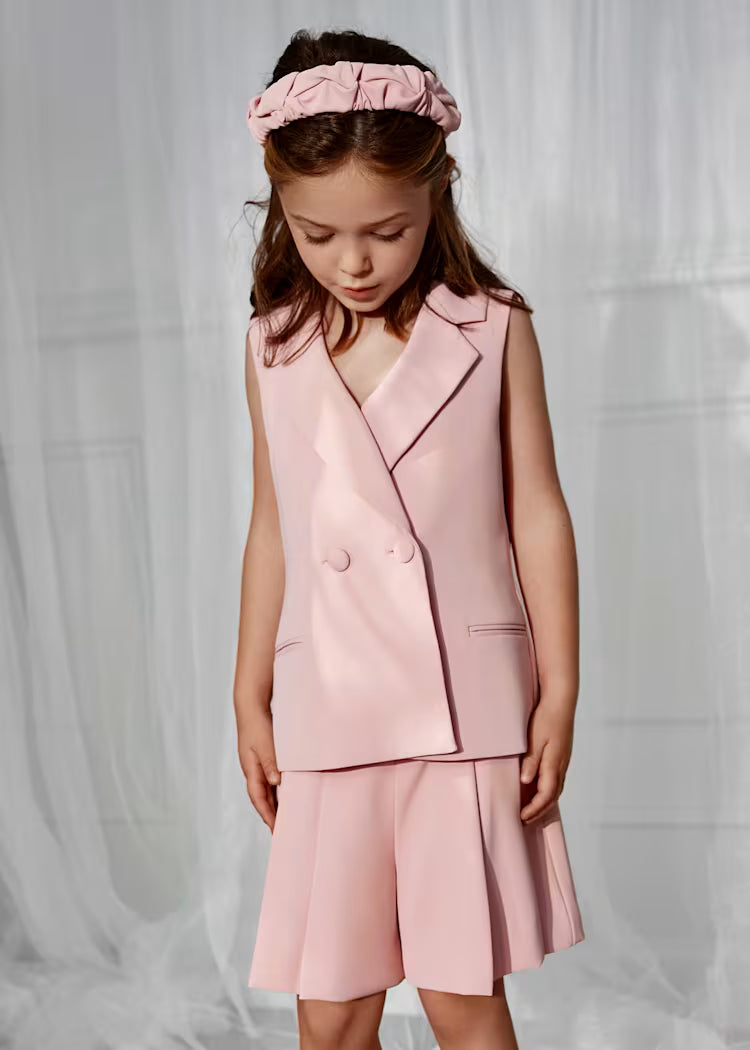 ABEL & LULA : Girl Crepe Shorts and Vest Set