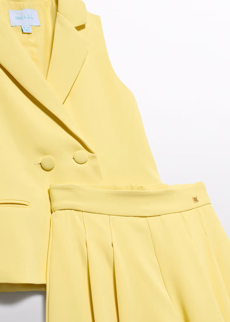 ABEL & LULA : Girl Crepe Shorts and Vest Set