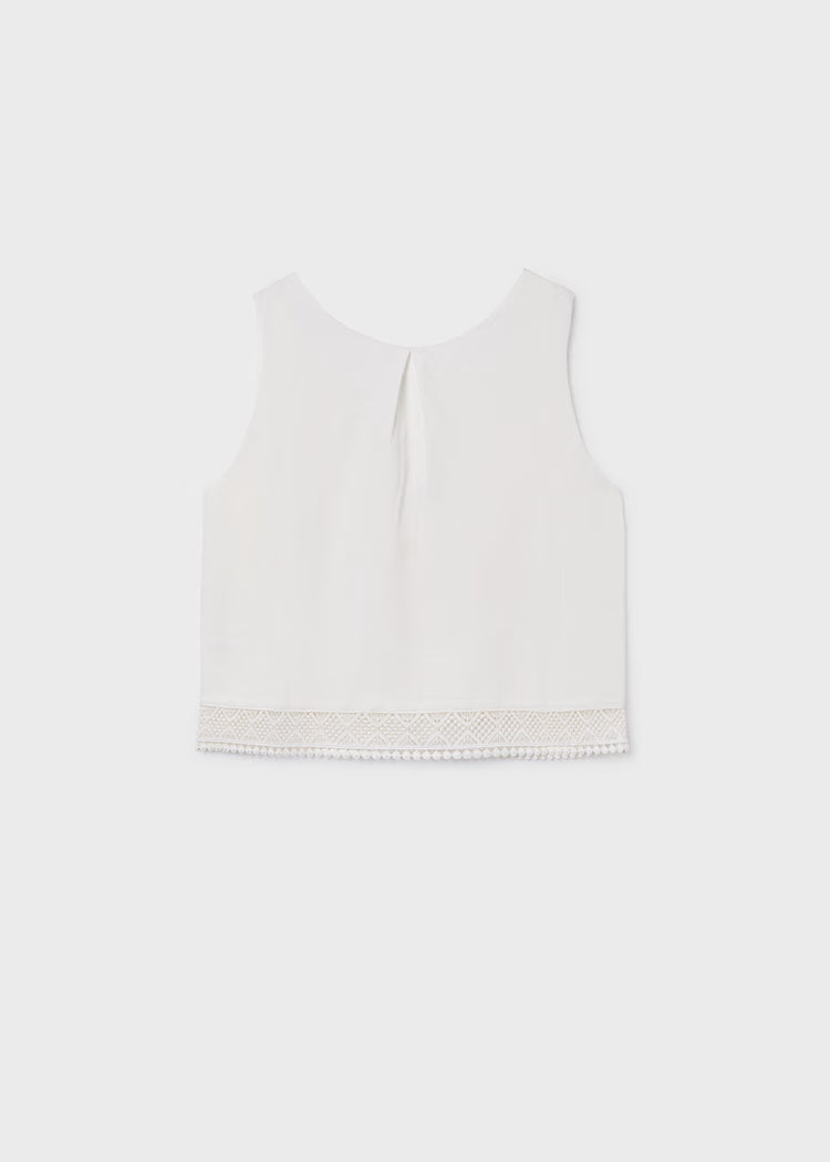 MAYORAL : Girls Pant Set with Embroidered Trim