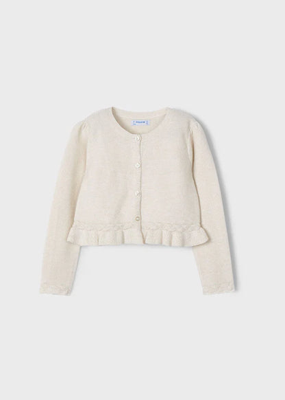 MAYORAL: GIRLS CREAM CARDIGAN