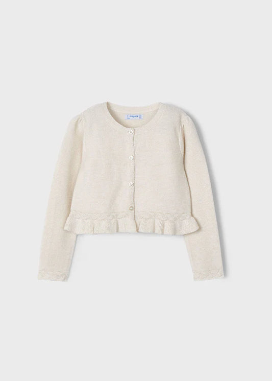 MAYORAL: GIRLS CREAM CARDIGAN