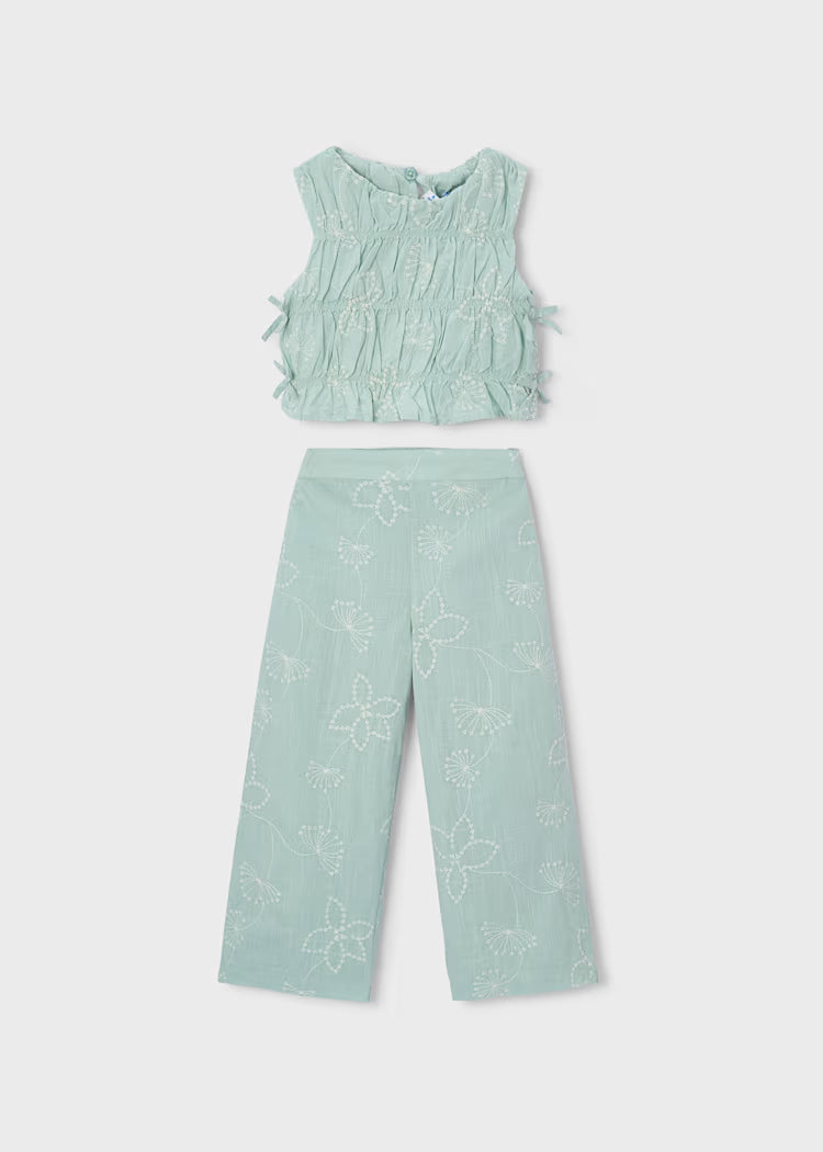 Mayoral: Girl Pants and Ruched Top Set