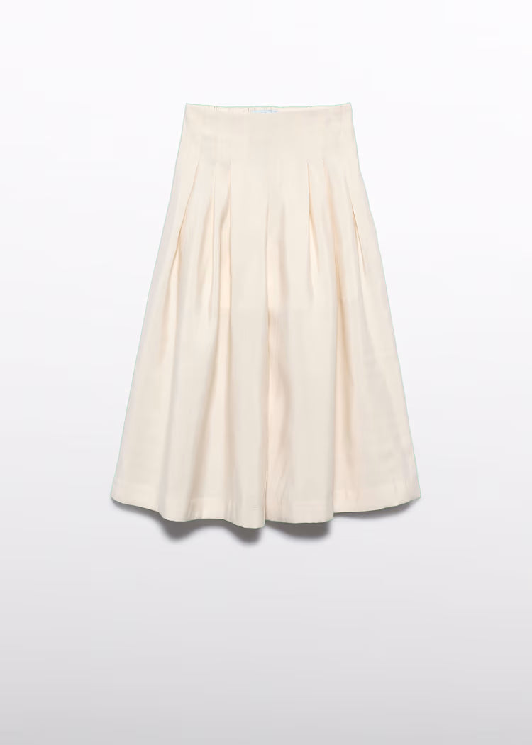 ABEL & LULA : Girl Black Crochet Knit Top with Beige flower Accent paired with Beige Flowy Pant Set