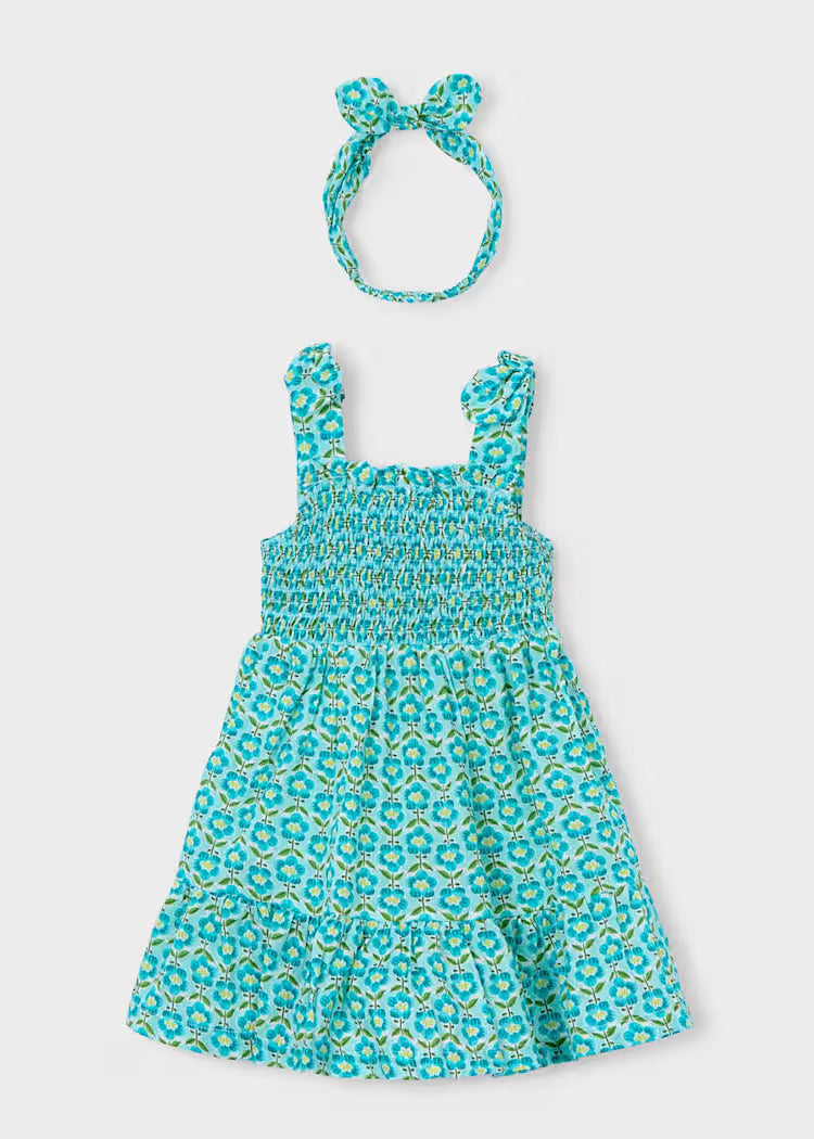 MAYORAL : Girl Printed Dress with Headband