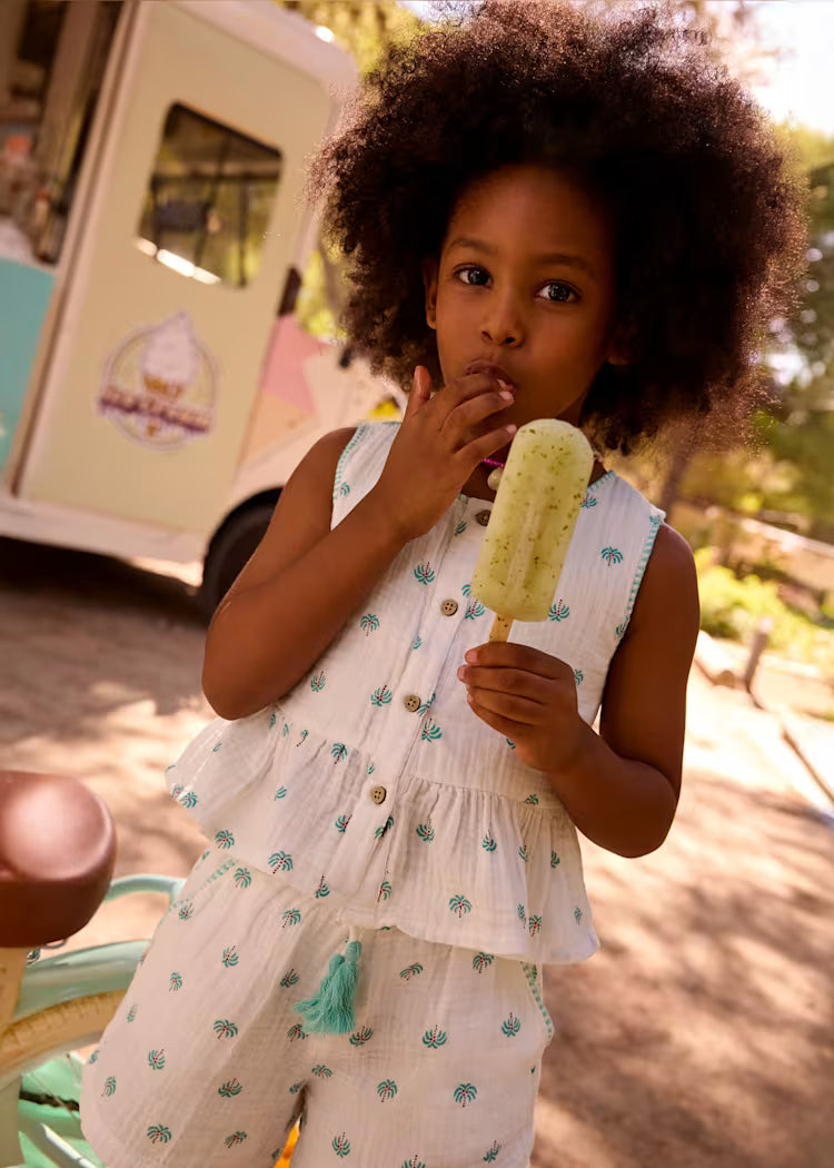 MAYORAL : Girl Printed Shorts and T-shirt Set