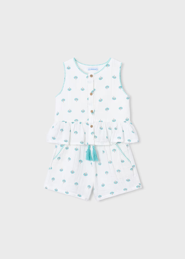 MAYORAL : Girl Printed Shorts and T-shirt Set
