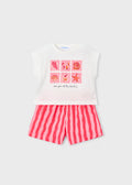 Mayoral: Girl Printed Shorts and T-shirt Set