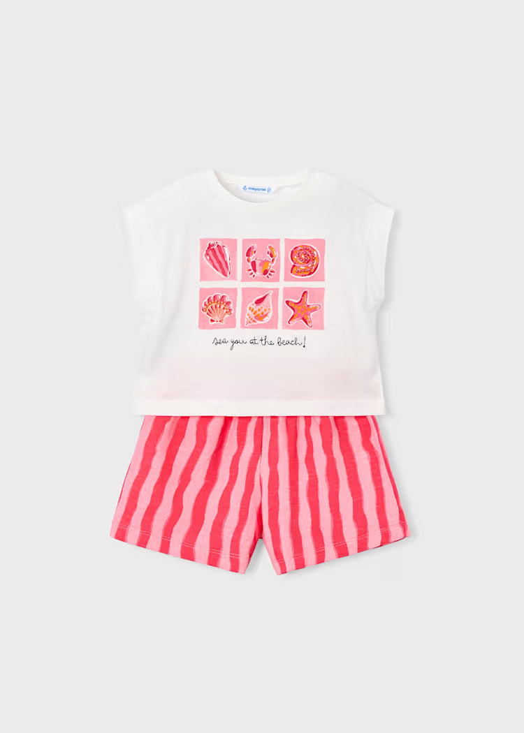 Mayoral: Girl Printed Shorts and T-shirt Set