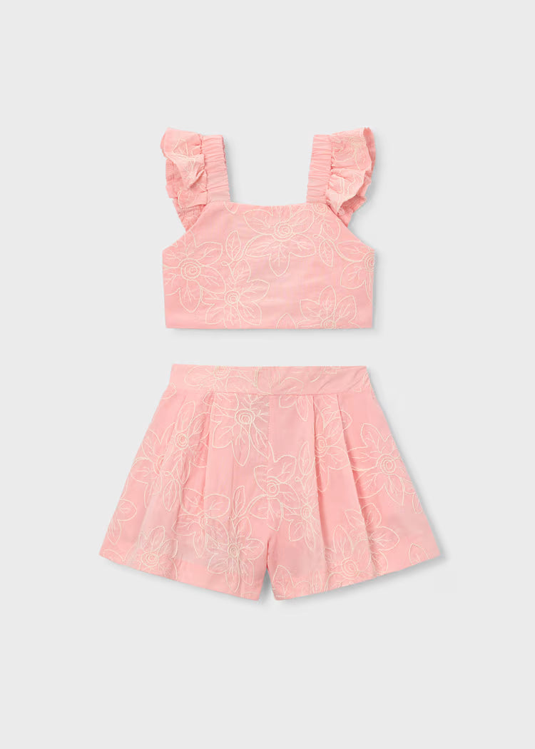 Mayoral: Girl Shorts and Ruffled Top Set