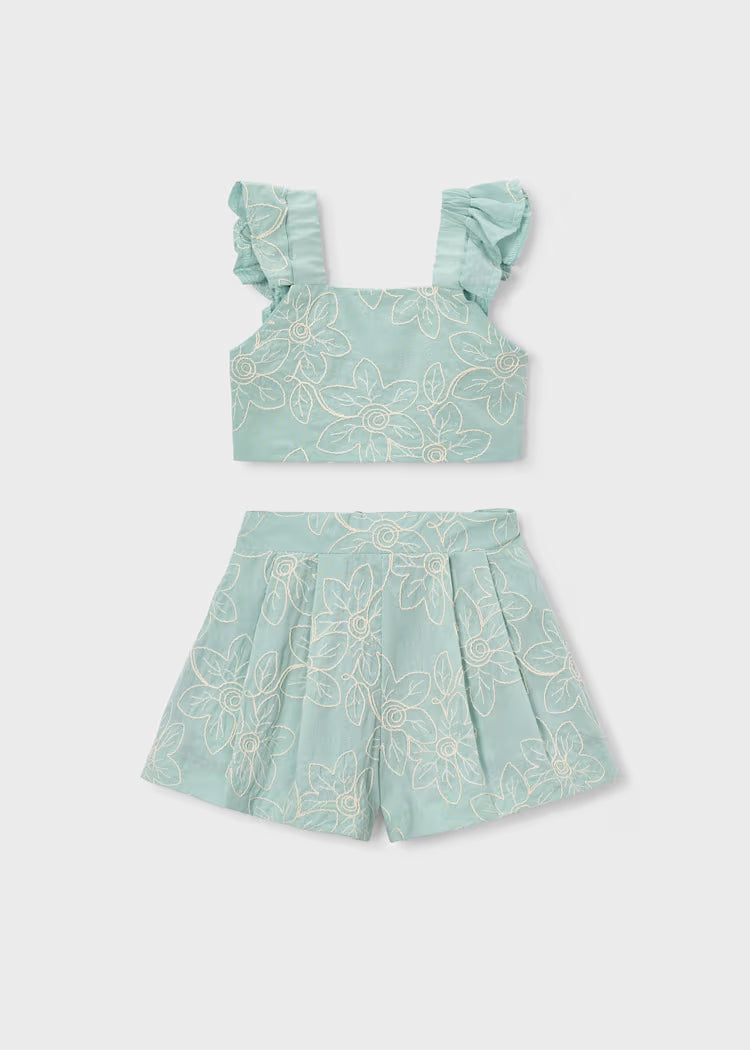 Mayoral: Girl Shorts and Ruffled Top Set
