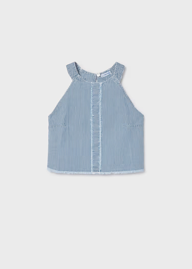 MAYORAL : Girl Striped Denim Top Set