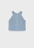 MAYORAL : Girl Striped Denim Top Set