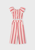 MAYORAL: GIRLS STRIPED PALAZZO PANT SET