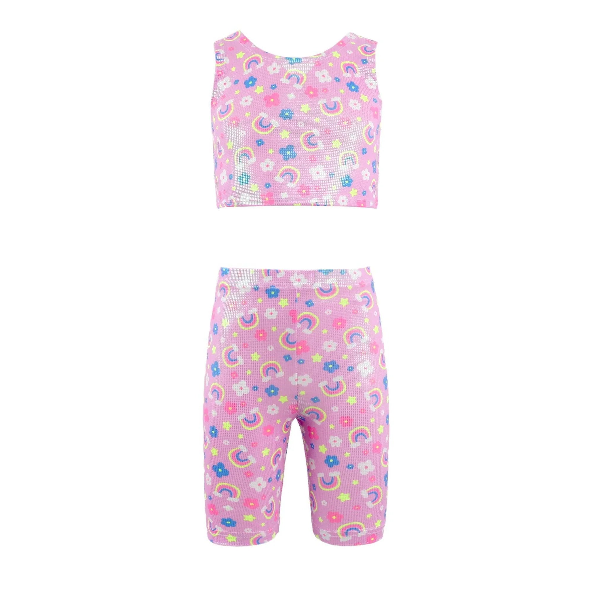 HAPPY RAINBOW METALLIC ATHLETIC SET