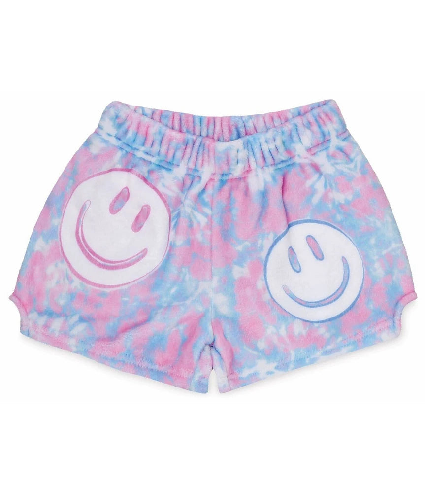 Tie Dye Smiles Plush Shorts