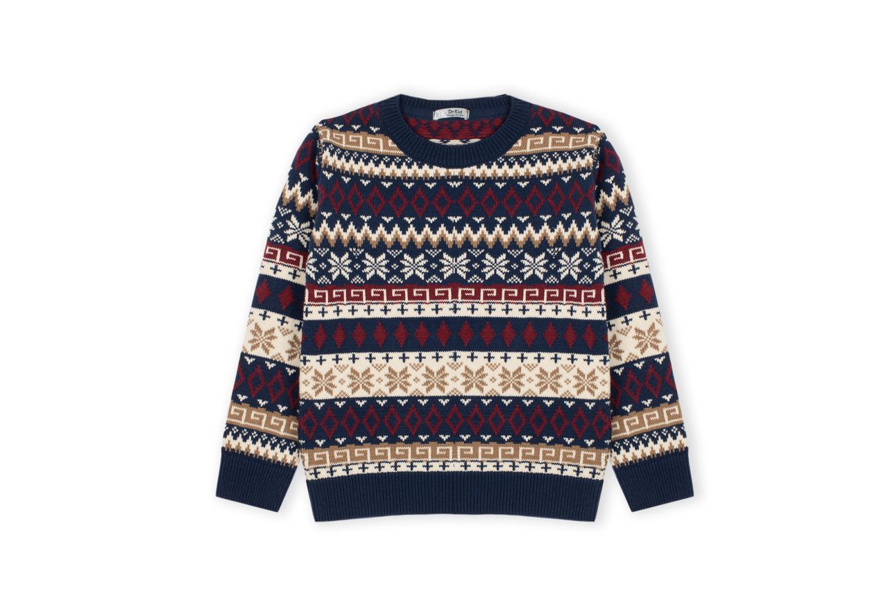 DR KID: BOYS JACQUARD KNIT SWEATER