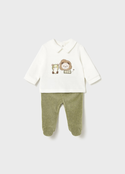 MAYORAL: NEWBORN VELOUR SET