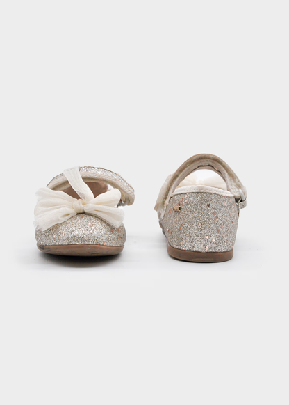 MAYORAL: GIRL BOW GLITTER MARY JANES