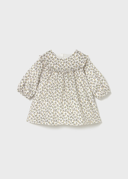 MAYORAL: FLORAL PRINTED NEWBORN GIRL DRESS