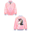 LOLA AND THE BOYS: PRETTY IN PINK SEQUIN BOMBER