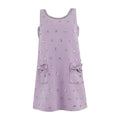 Lola and the Boys: Lavender Crystal Heart Denim Bow Dress