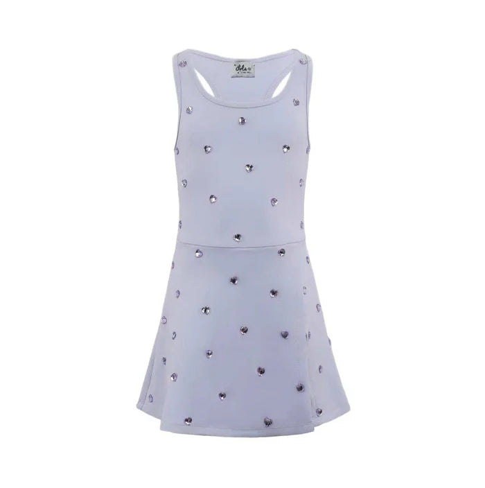 Lola and the Boys: Lavender Heart Scuba Tennis Dress