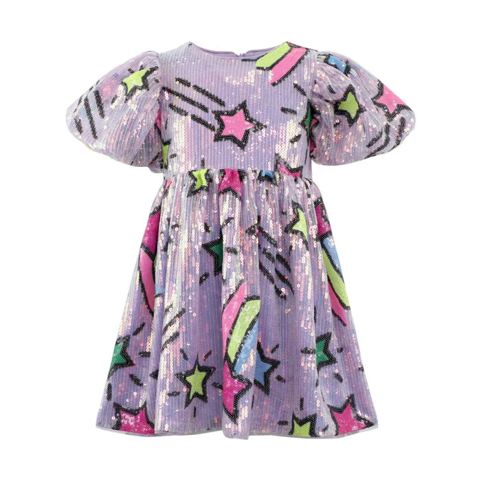 Lola and the Boys: Lavender Shooting Star Sequin Dress