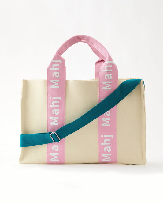 OH MY MAHJONG : LIGHT PINK MAHJ IT ALL BAG