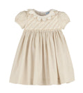 LULI & ME : COTTAGECORE SMOCK DRESS-BEIGE