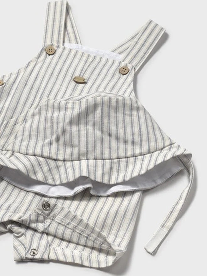 MAYORAL: BOYS STRIPED ROMPER W BUCKET HAT