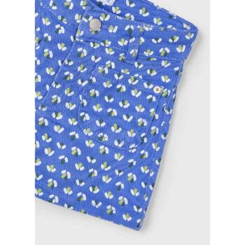 MAYORAL: GIRLS BLUE PATTERNED SHORTS