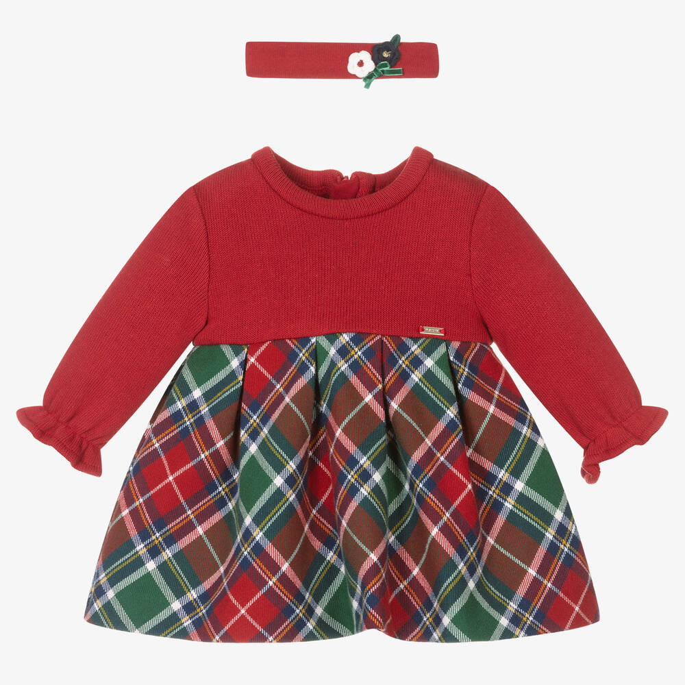 Mayoral : Tartan Dress Set