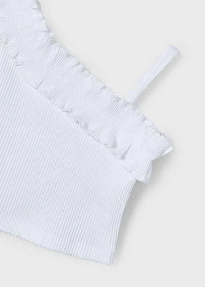 MAYORAL: GIRLS WHITE RUFFLE TOP