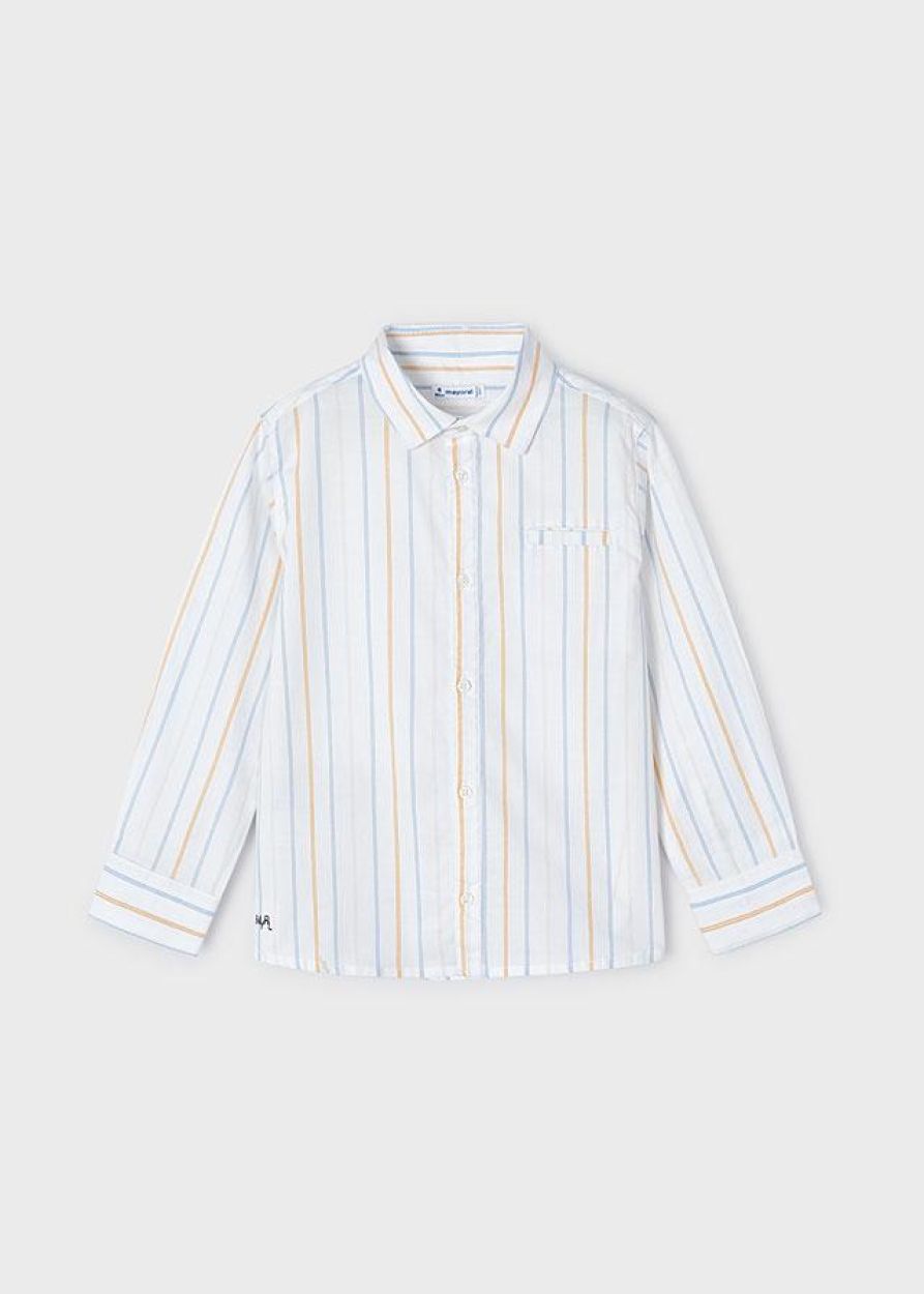 MAYORAL: BOYS STRIPED L/S SHIRT