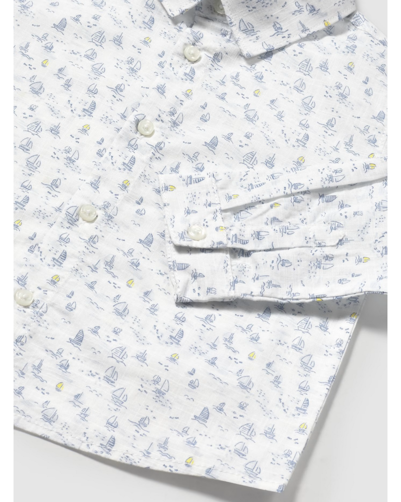 MAYORAL: BOYS L/S SAILBOAT SHIRT