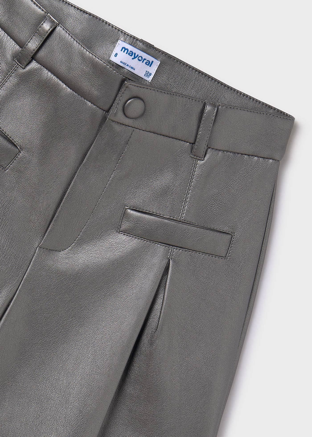 MAYORAL: GIRLS COPPER FAUX LEATHER SHORTS