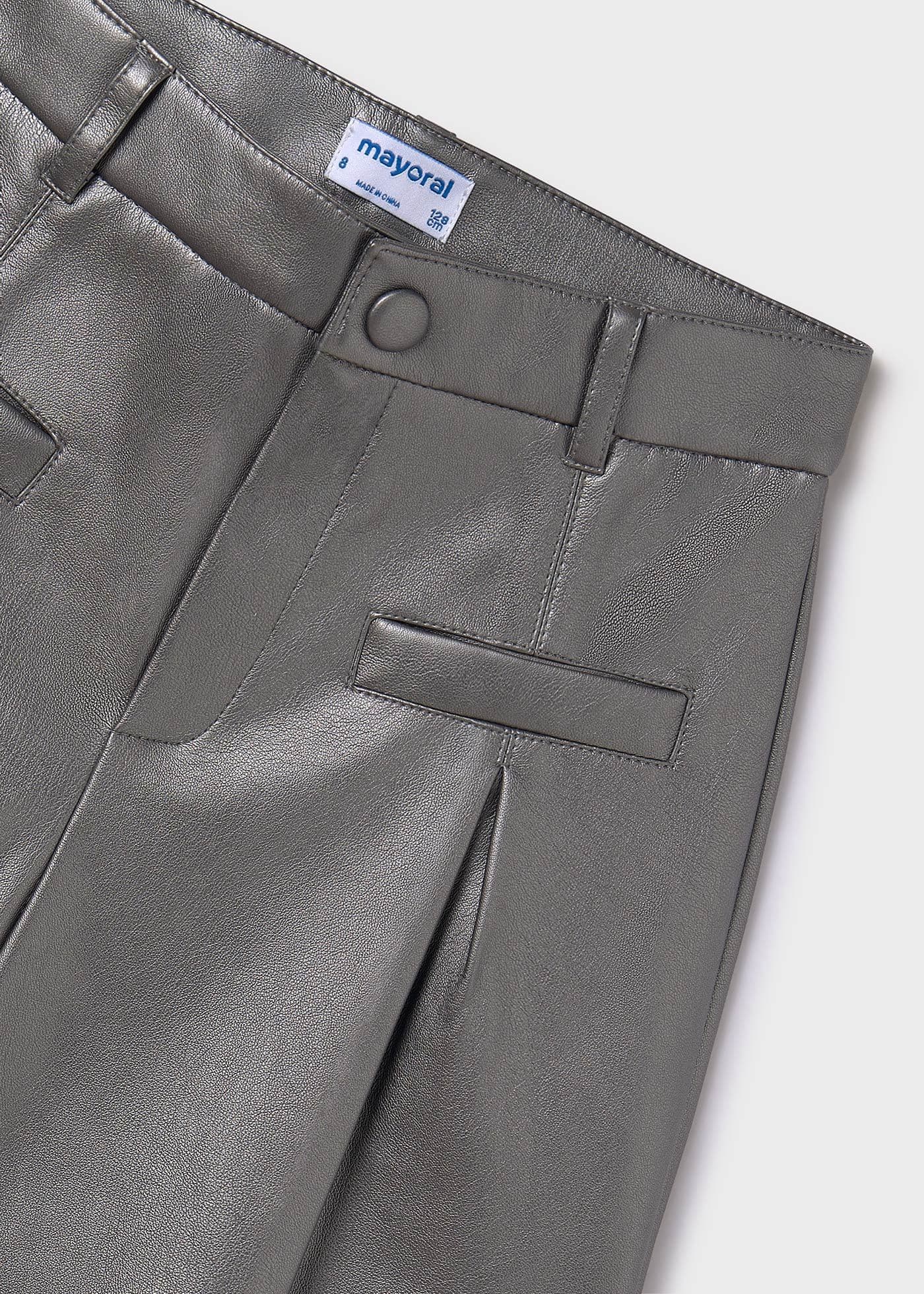 MAYORAL: GIRLS COPPER FAUX LEATHER SHORTS