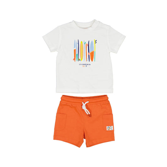 MAYORAL: BOYS SURFING PRINT SHORT SET