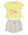 MAYORAL: INFANT BOYS TRACTOR MULTI-STIPE  SHORT SET