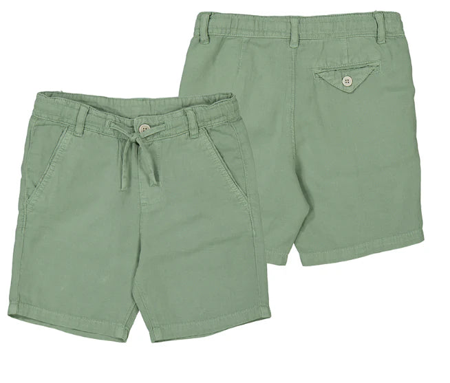 MAYORAL: BOYS S/S GREEN LEAF PRINT SHIRT WITH SHORT