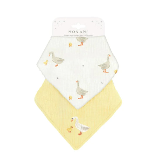 MONAMI : 2 DOUBLE LAYER BANDANA BIBS
