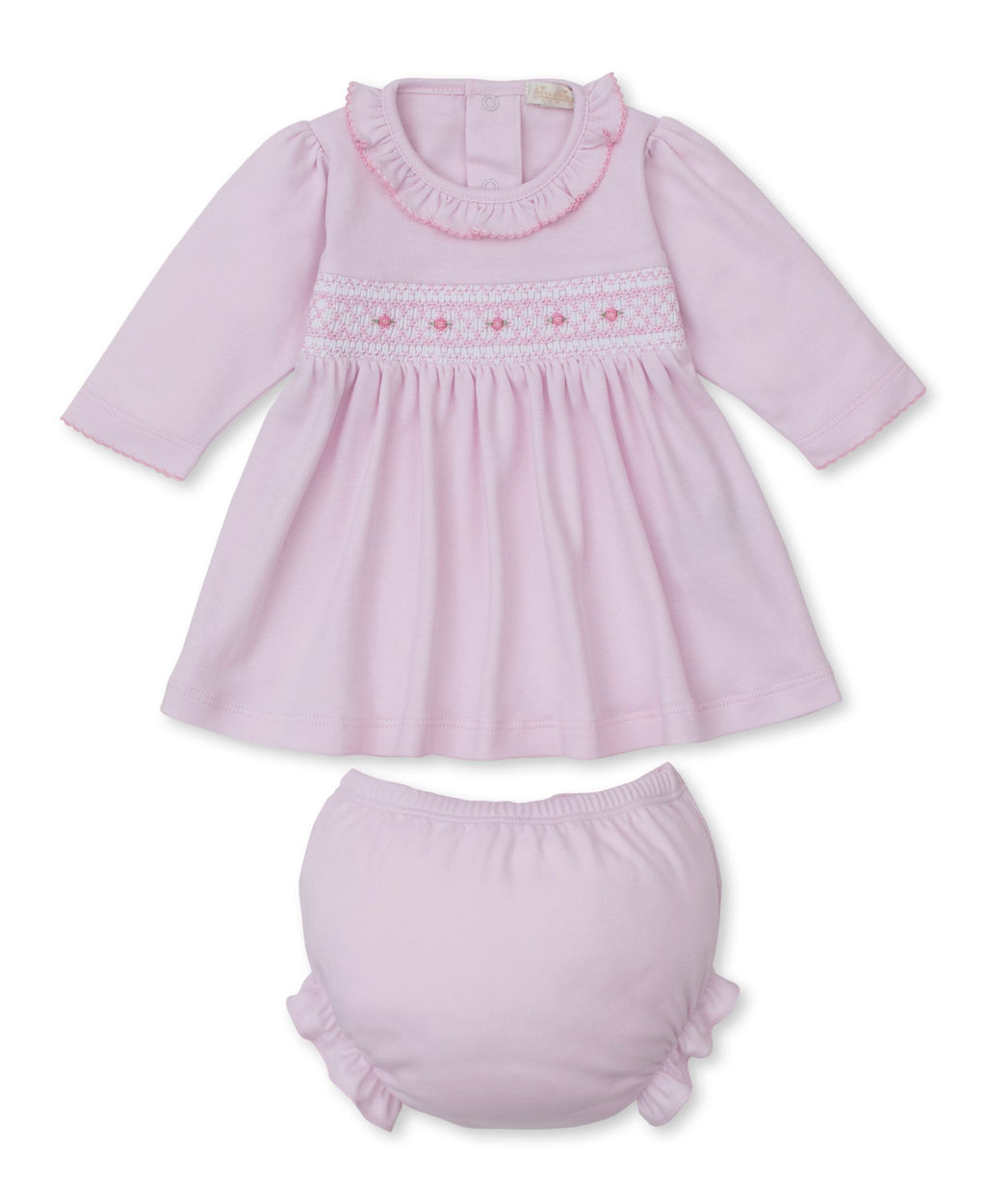KISSY KISSY: Smocked Knit Dress with Bloomer Set