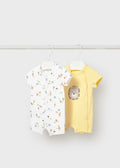 MAYORAL : Newborn Boy 2-Pack Romper Set
