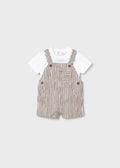 Mayoral: Newborn Boy Dungaree and T-shirt Set