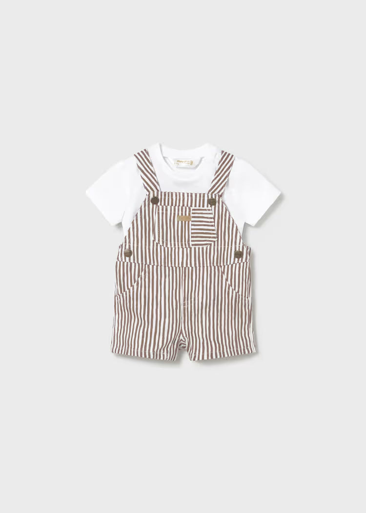 Mayoral: Newborn Boy Dungaree and T-shirt Set