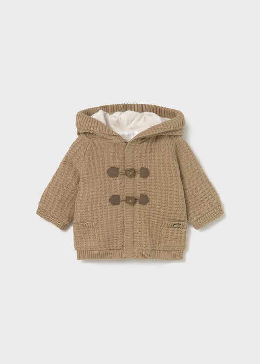 MAYORAL: NEWBORN BOY LINED KNIT CARDIGAN