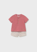 MAYORAL : Newborn Boy Printed Shorts and Polo Set