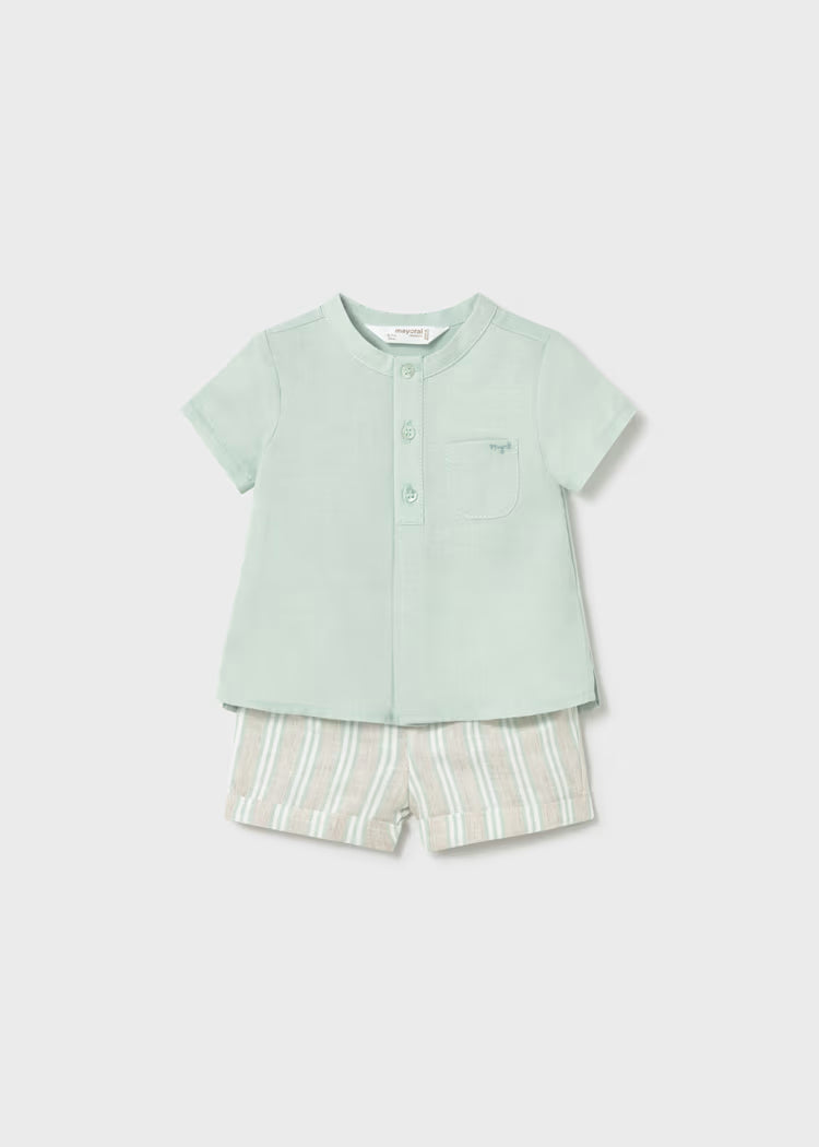 MAYORAL : Newborn Boy Shorts and Shirt Set
