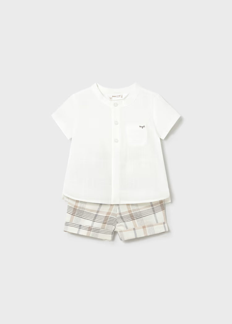MAYORAL : Newborn Boy Shorts and Shirt Set