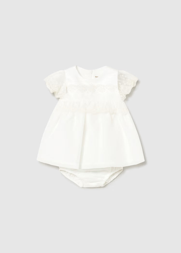 Mayoral: Newborn Girl Dress with Bloomers